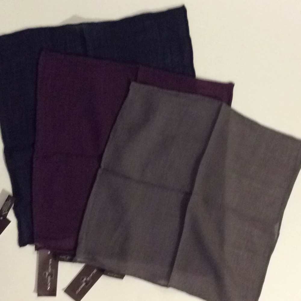 3 NWT Black Brown 1826 Pocket Squares - Picture 2 of 3